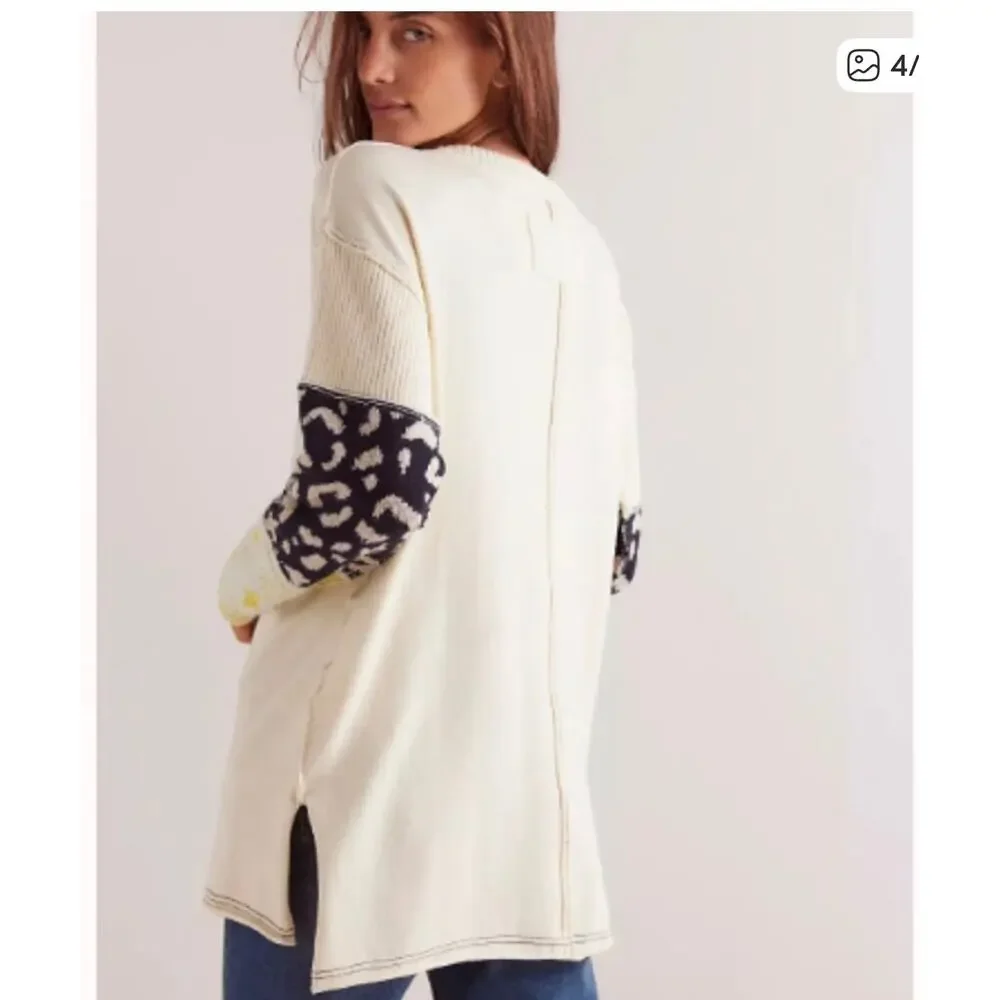 NWT Free People S M Tiger Style Cuff Sweater